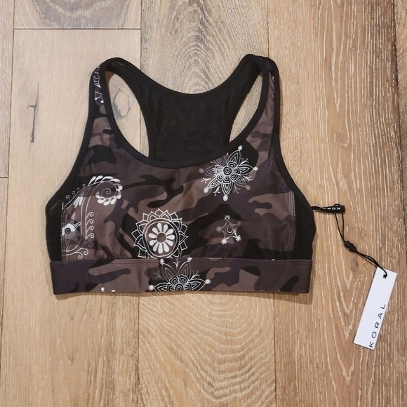 Koral‎ Bermuda Energy Sports Bra with padding Size Small NWT - Picture 3 of 8